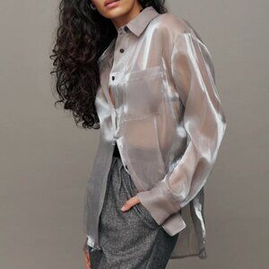 Reformation Will Oversized Sheer Shirt
